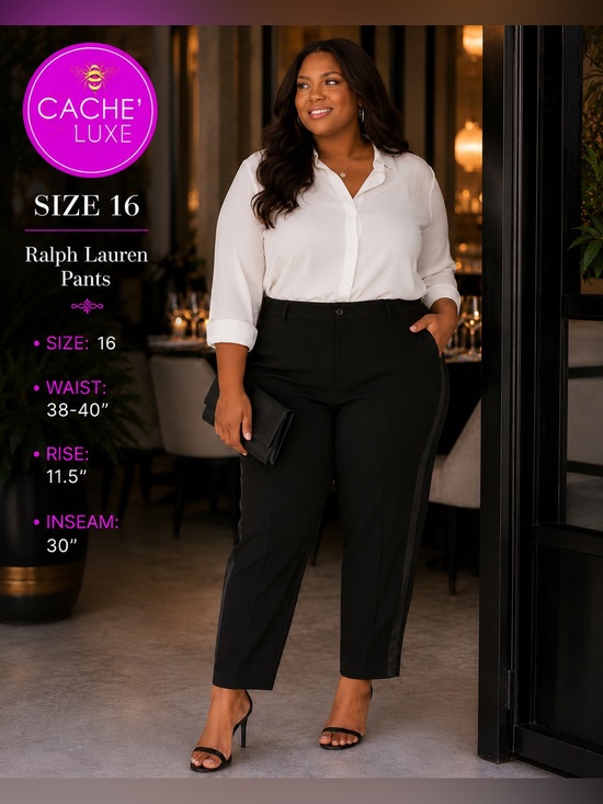 Lauren Ralph Lauren Pants - LAUREN Ralph Lauren Black tuxedo Tapered pants 16
